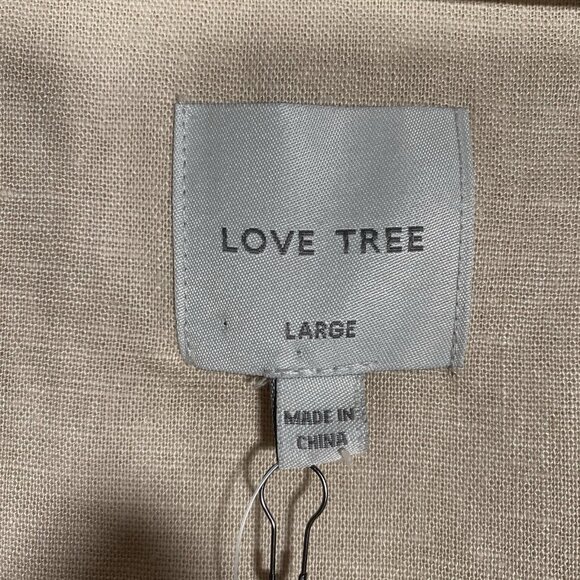 Love Tree Tailored Vest Top Women’s L Linen Blend Button Up V Neck Minimalist - Picture 4 of 11